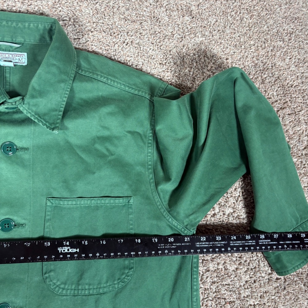 Wallace & Barnes Mens Green Cotton Twill Chore Jacket Size M 10234 - Picture 3 of 7